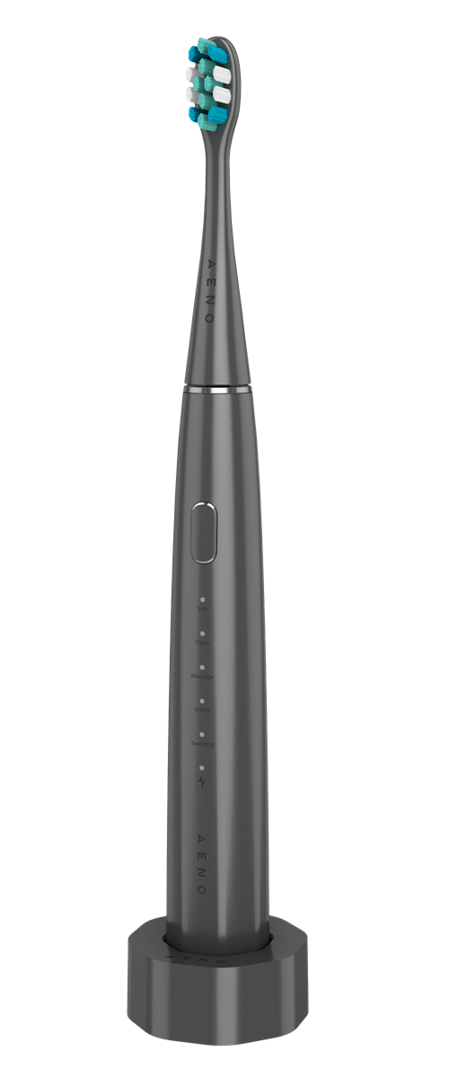 AENO Elektrický kartáček DB10G - 48600 RMP, 5 módů, 1400mAh, 3 hlavice, Šedá
