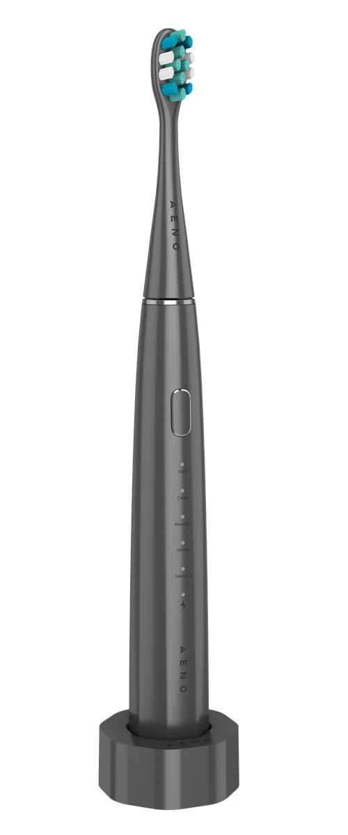 AENO Elektrický kartáček DB10G - 48600 RMP, 5 módů, 1400mAh, 3 hlavice, Šedá