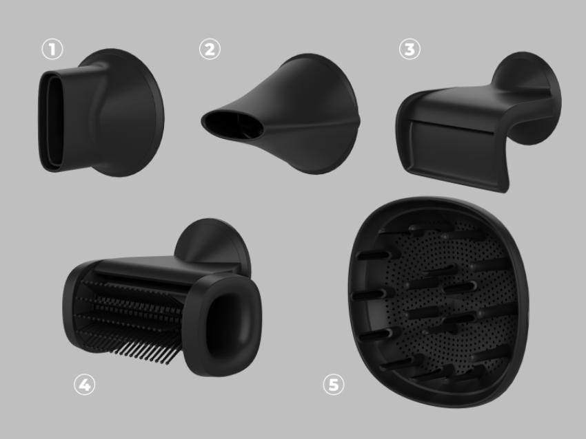 AENO Fén na vlasy HD5 - barva černá