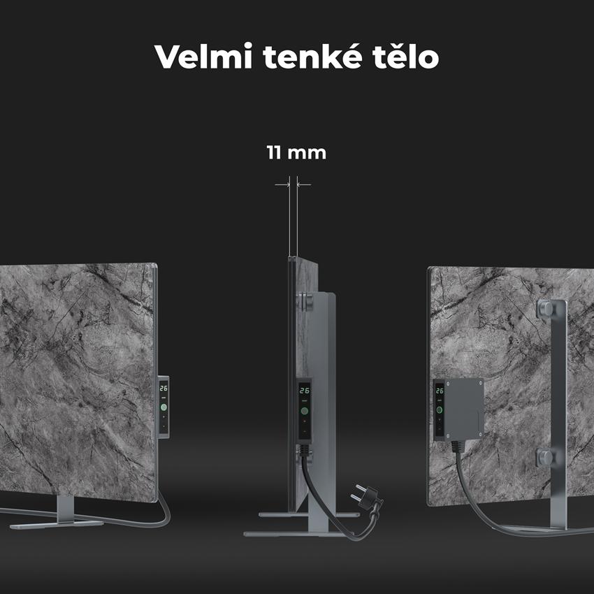 AENO GH6s Chytré Topení, infrared + konvekce, tvrzené sklo,LED displej, 700W, Antique marble - LIMITOVANÁ EDICE