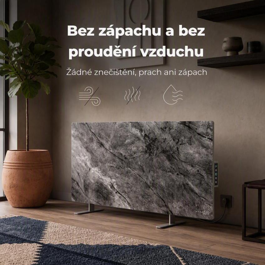 AENO GH6s Chytré Topení, infrared + konvekce, tvrzené sklo,LED displej, 700W, Antique marble - LIMITOVANÁ EDICE