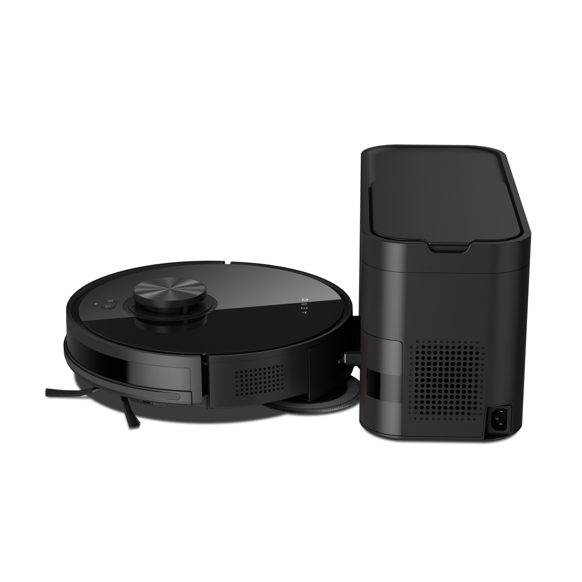 AENO Robotický vysavač RC5S - suchý i mokrý úklid, HEPA, 4000Pa, 3200mAh, LiDAR, vysýpací stanice, 2 rotační mopy, černá