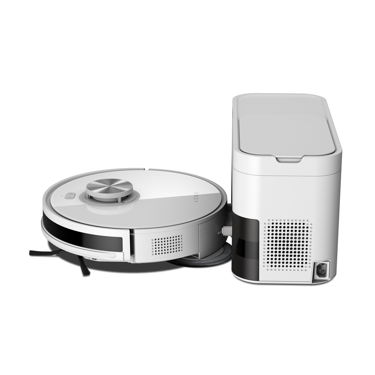 AENO Robotický vysavač RC6S - suchý i mokrý úklid, HEPA, 4000Pa, 3200mAh, LiDAR, vysýpací stanice, 2 rotační mopy, bílá