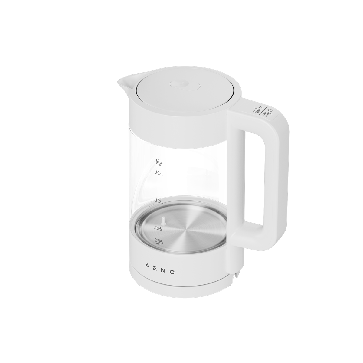 AENO Rychlovarná konvice EK5 - 1,7l, 1850-2200W, Skleněná/bílá