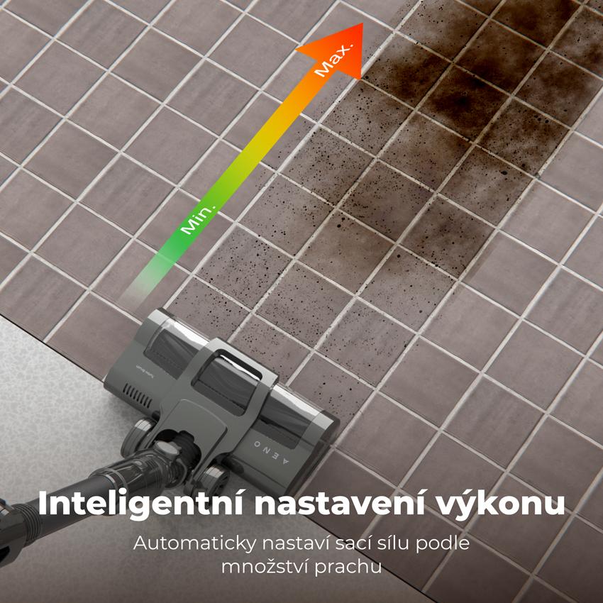 AENO Tyčový vysavač SC2 - 60min, 28Kpa, 530W, 800ml koš, 2500mAh, 29.6V, Auttomatická nastavení sání, Cyklón filtrace