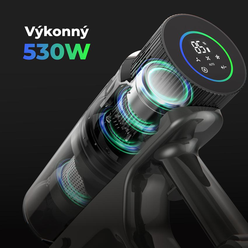 AENO Tyčový vysavač SC2 - 60min, 28Kpa, 530W, 800ml koš, 2500mAh, 29.6V, Auttomatická nastavení sání, Cyklón filtrace
