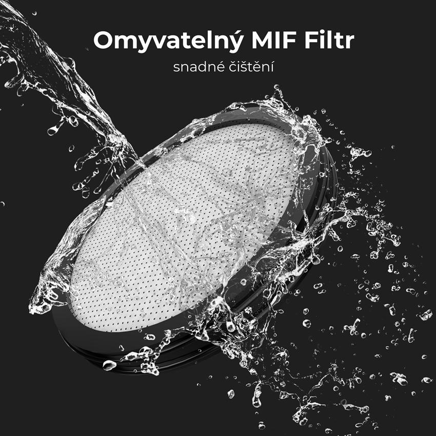 AENO Tyčový vysavač SC2 - 60min, 28Kpa, 530W, 800ml koš, 2500mAh, 29.6V, Auttomatická nastavení sání, Cyklón filtrace