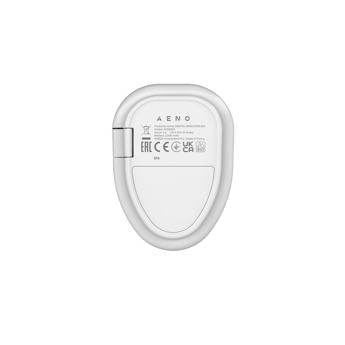 AENO Ústní sprcha DI2 - 3.7V, 8W, 2500mAh, 200ml - Bílá