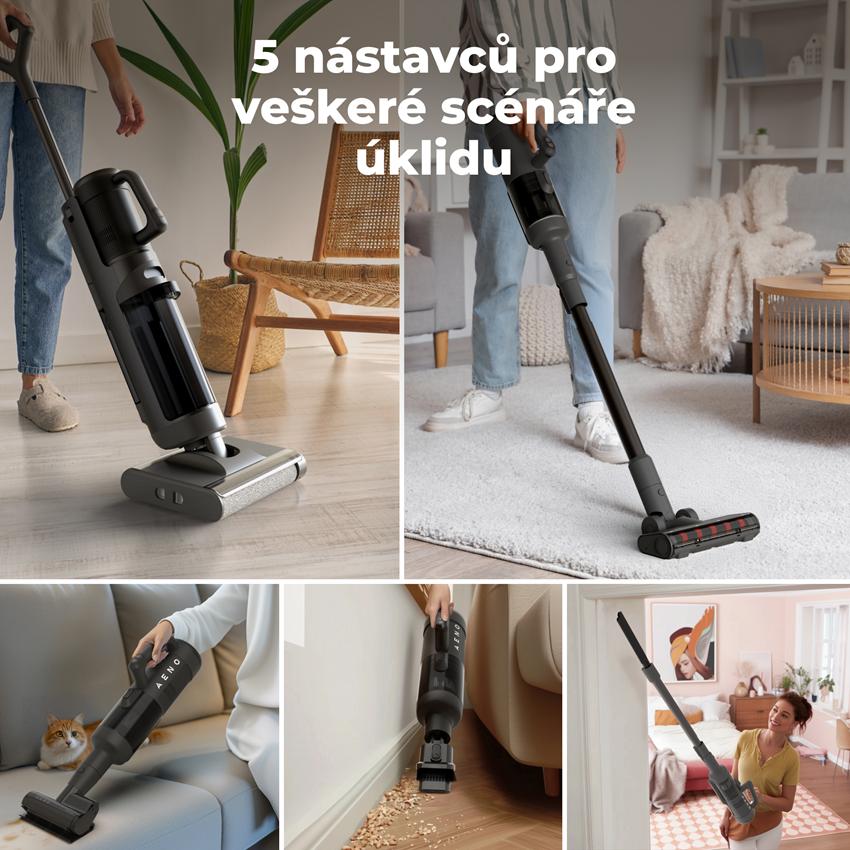 AENO Víceúčelový vysavač TC1 - 45min, 650ml nádrž, 4000mAh, 21.6V, sání 14kPa