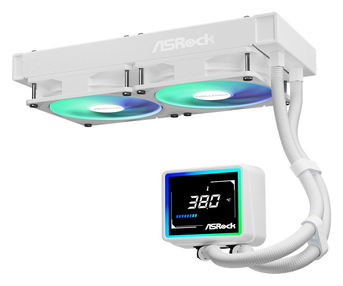 AIOCOOL Asrock Challenger White 240 Digital, ARGB, White, 240mm