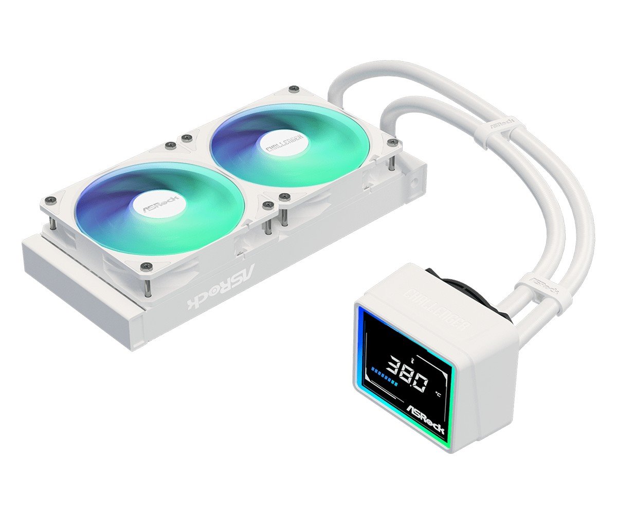 AIOCOOL Asrock Challenger White 240 Digital, ARGB, White, 240mm