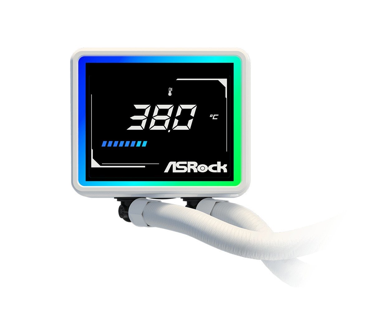 AIOCOOL Asrock Challenger White 240 Digital, ARGB, White, 240mm