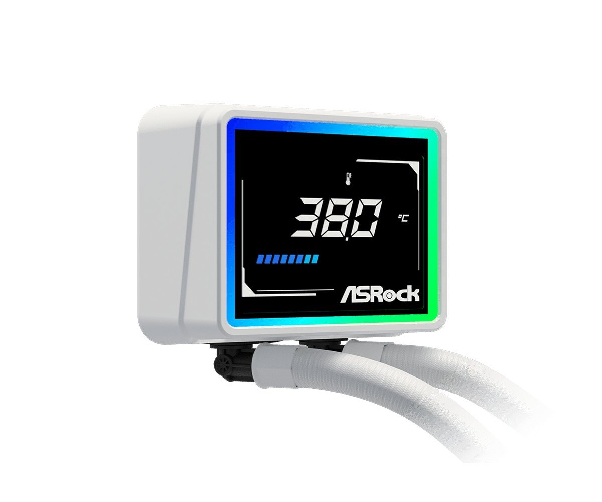 AIOCOOL Asrock Challenger White 240 Digital, ARGB, White, 240mm