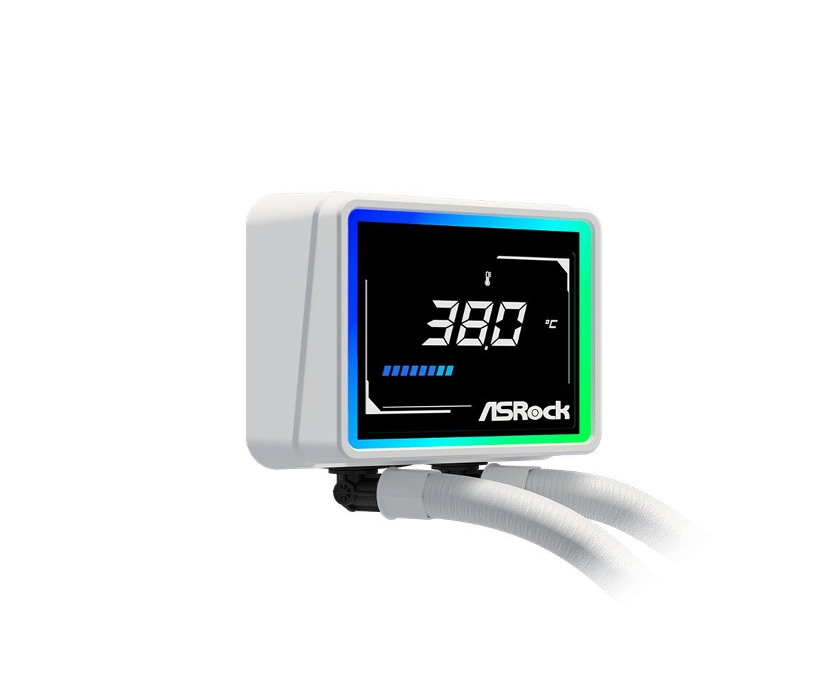 AIOCOOL Asrock Challenger White 360 Digital, ARGB, White, 360mm