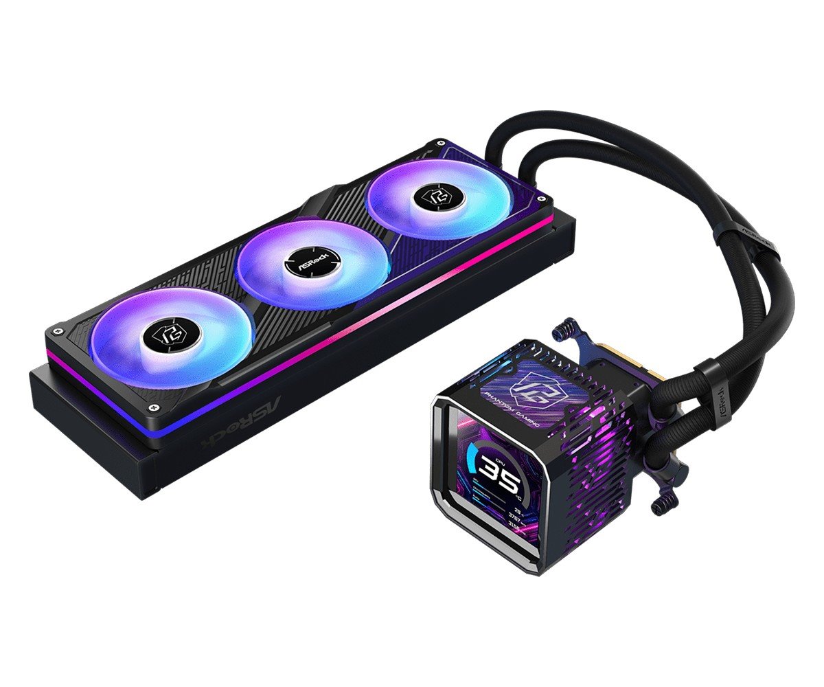 AIOCOOL Asrock Phantom Gaming 360 LCD, ARGB, 360mm