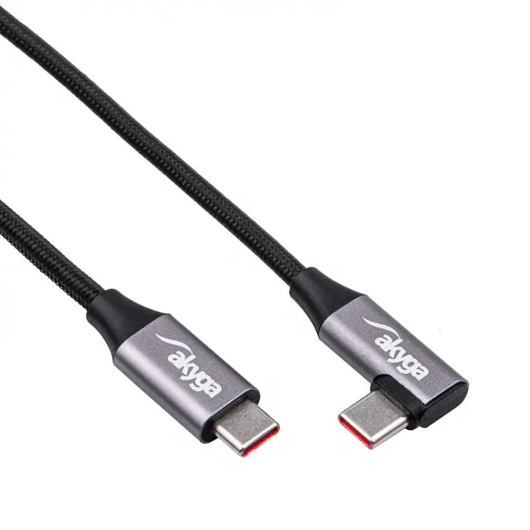 Akyga Angle Kabel USB-C / USB-C 1m AK-USB-54 60W Mesh