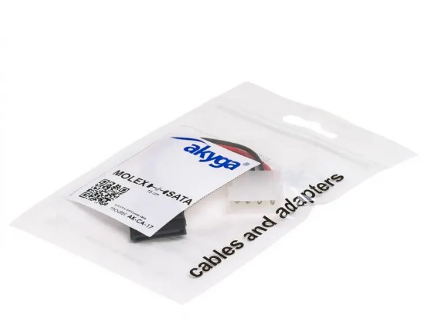 Akyga adapter Molex/SATA/15cm