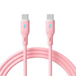 Akyga Kabel USB-C / USB-C 1m AK-USB-66 60W, Pink Silicone