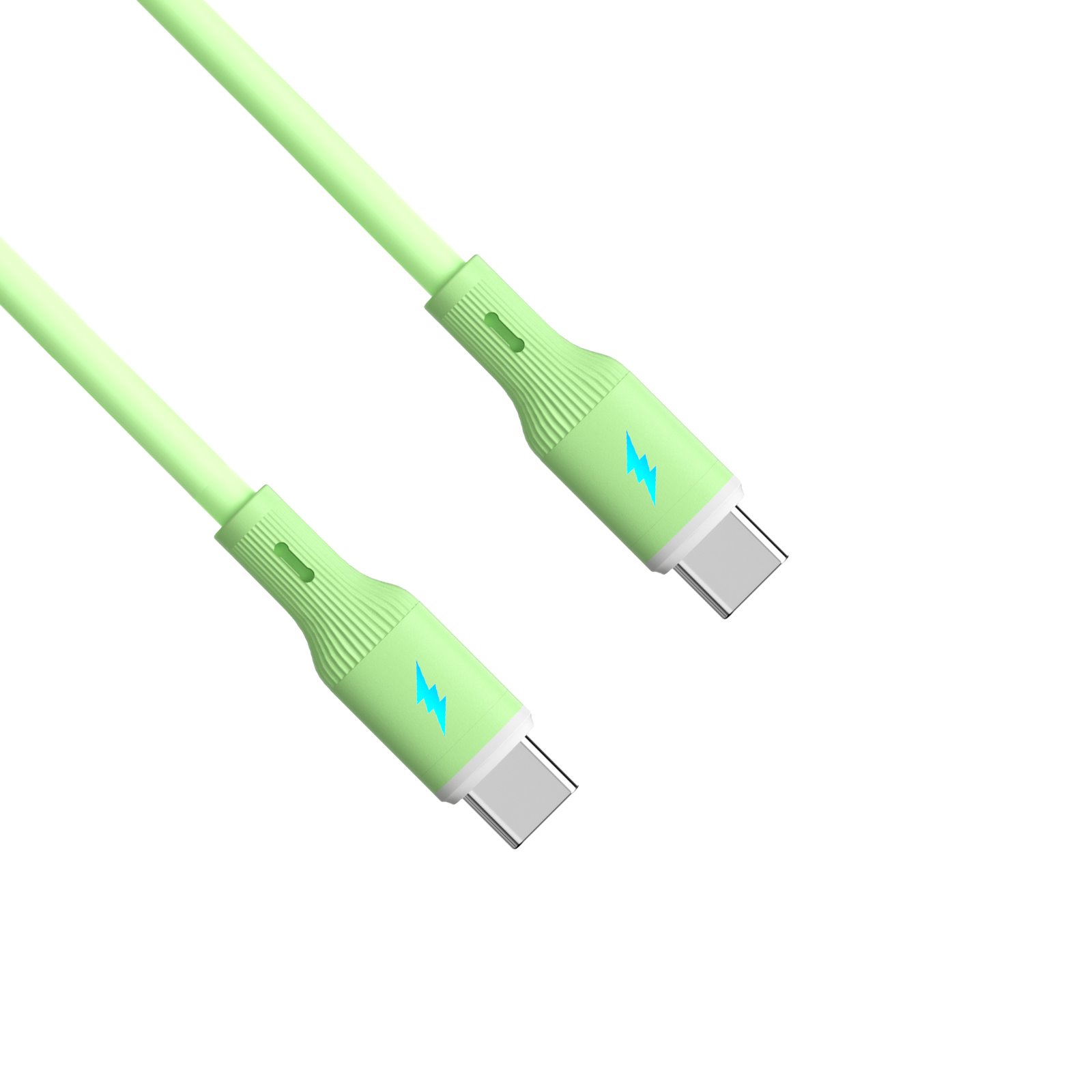 Akyga Kabel USB-C / USB-C 1m AK-USB-69 60W, Green Silicone