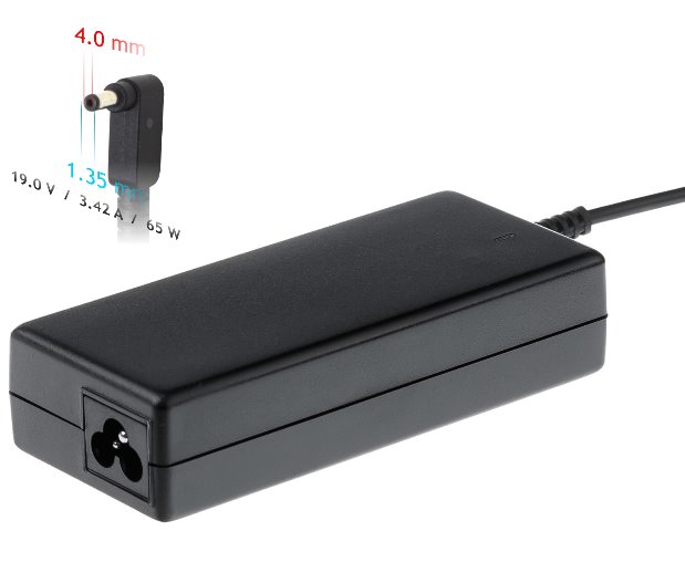 Akyga Nabíječka na notebook 19V/3.42A/65W 4.0 x 1.35 mm pro Asus