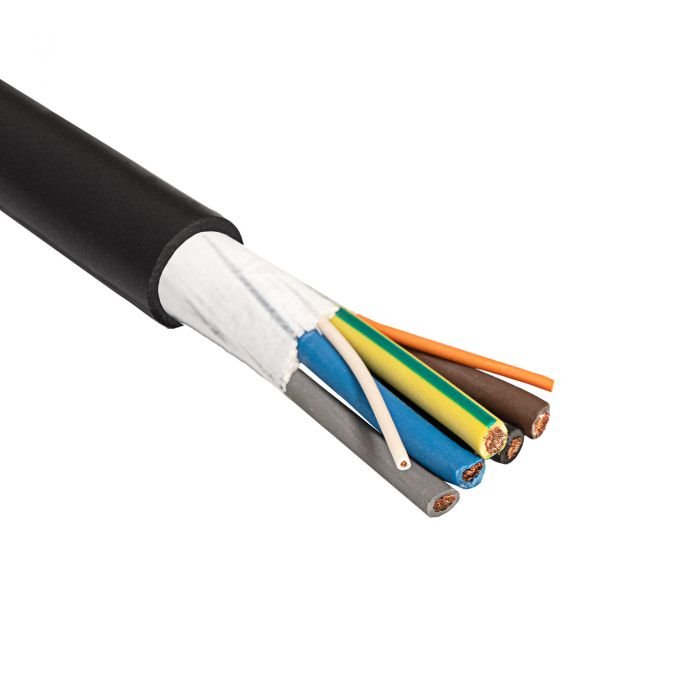 Akyga Napájecí kabel EV CU 5x6mm2 + 2x0,75mm2 3-fázový 32A 450/750V, metráž