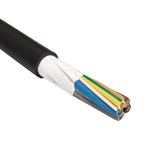 Akyga Napájecí kabel EV CU 5x6mm2 + 2x0,75mm2 3-fázový 32A 450/750V, metráž