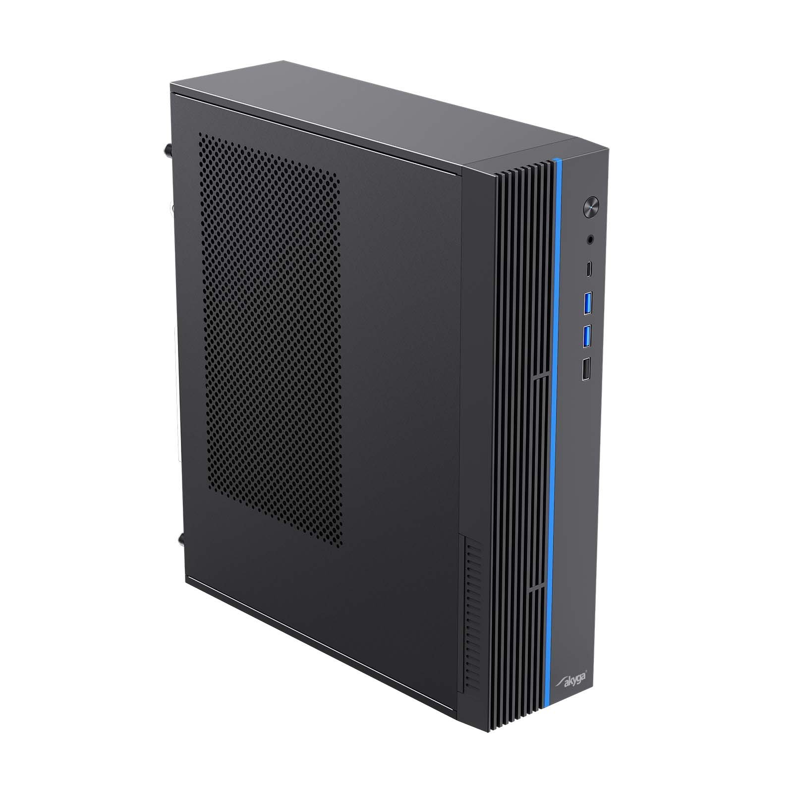 Akyga skříň mini ITX AK-100-01BK VESA + 60W zdroj napájení