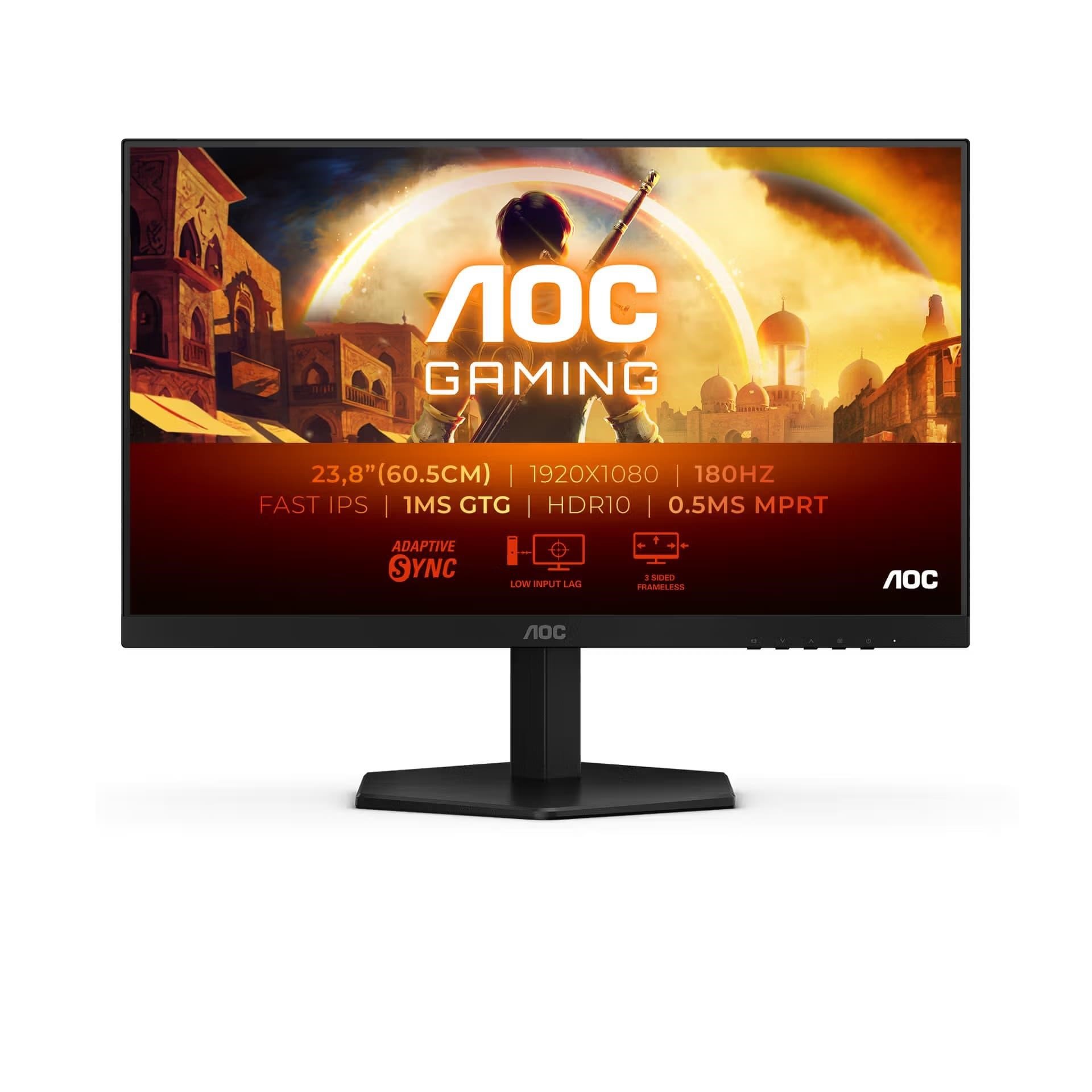 AOC Monitor 24G42E, 23,8", IPS, 1920x1080, 16:9, 300cd, 1000:1, 1ms, DP, HDMI, 180Hz