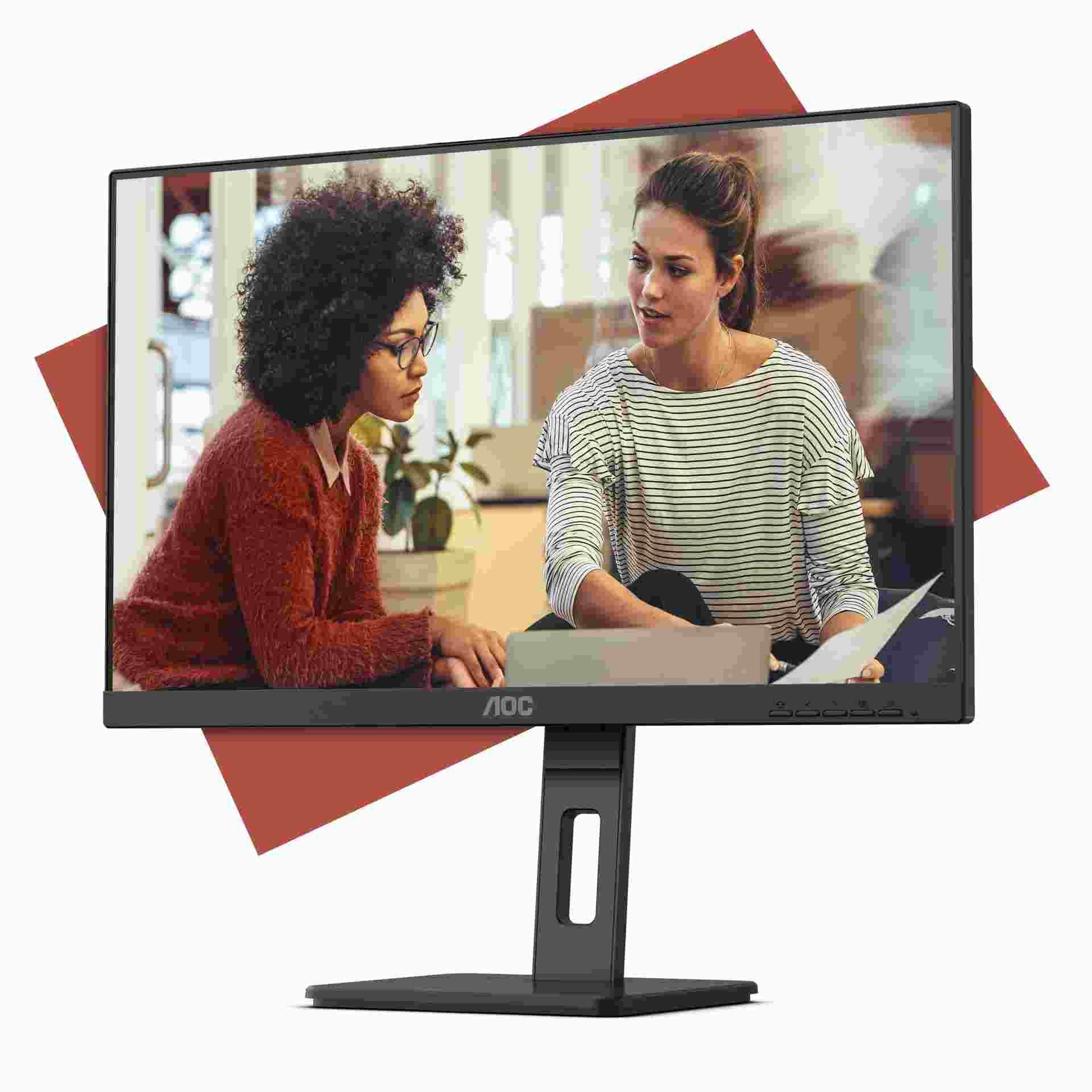 AOC Monitor 27E3QAF, 27", IPS, 1920x1080, 16:9, 300cd, 1000:1, 4ms, DP, HDMI, 75Hz, pivot, repro