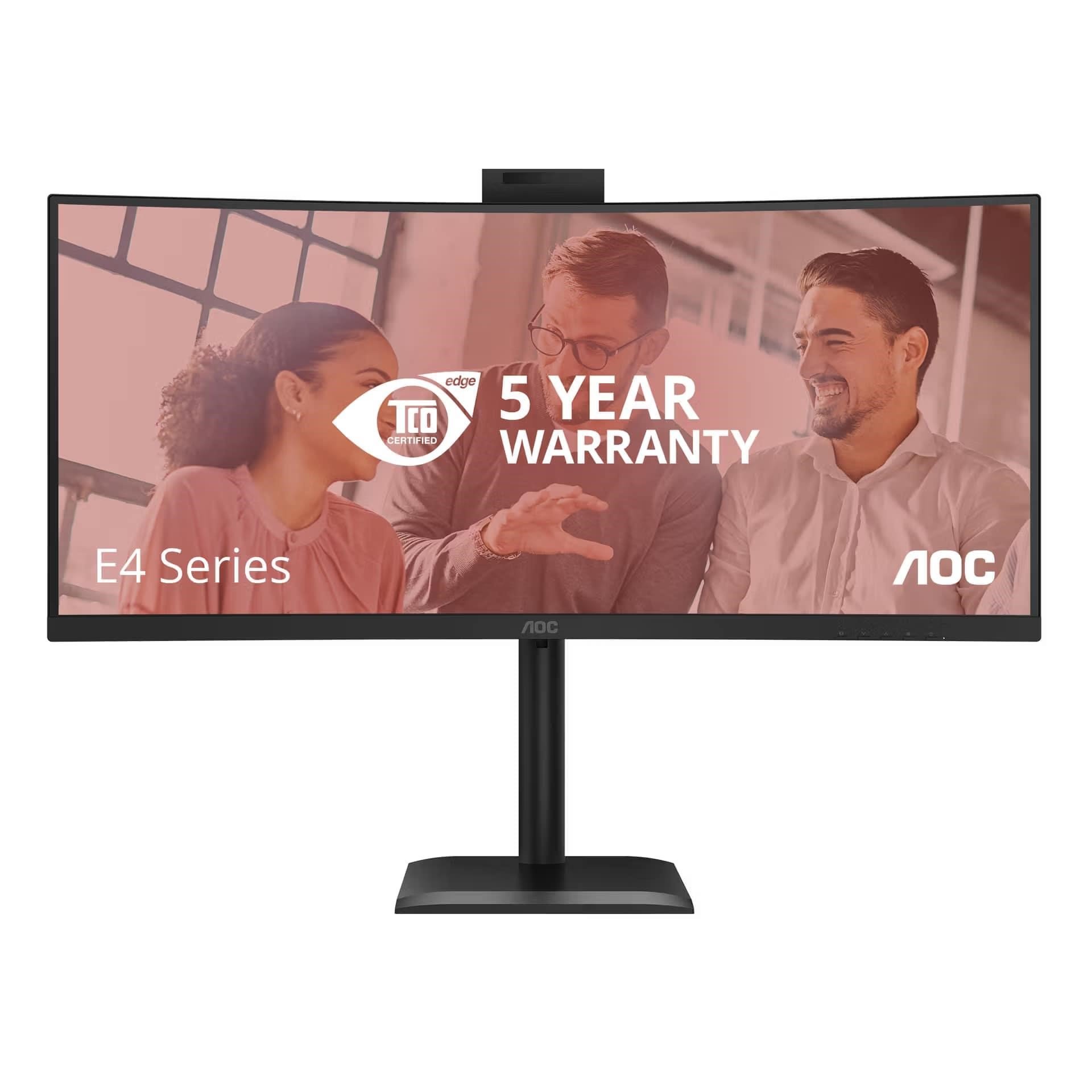 AOC Monitor CU34E4CW, 34", VA, 3440x1440, 21:9, 350cd, 3500:1, 4ms, DP, HDMI, 120Hz, USB Hub, RJ45, repro
