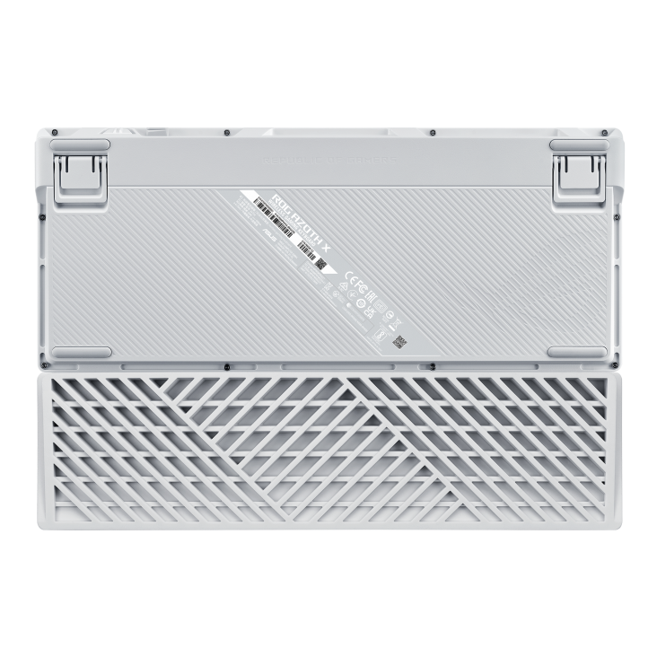 ASUS KB ROG AZOTH X (ROG NX Snow V2 / PBT), mechanická, bezdrátová, USB-A, 75%, US