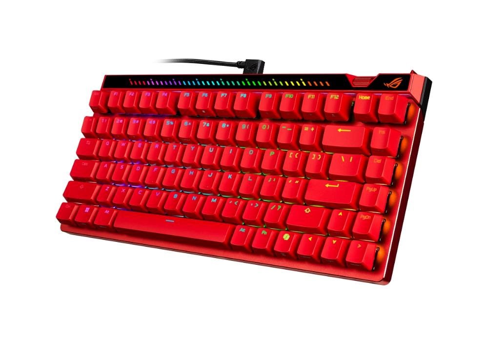 ASUS KB ROG Falchion - US, mechanická, magnetické switche, drátová, high-profile, makro klávesy, podsvícená, červená