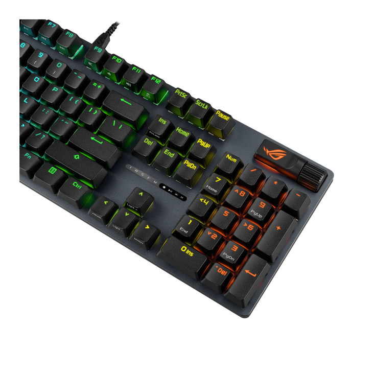 ASUS KB ROG Strix Scope II X (ROG NX Snow V2 / PBT), mechanická, drátová, USB-A, USB-C, US