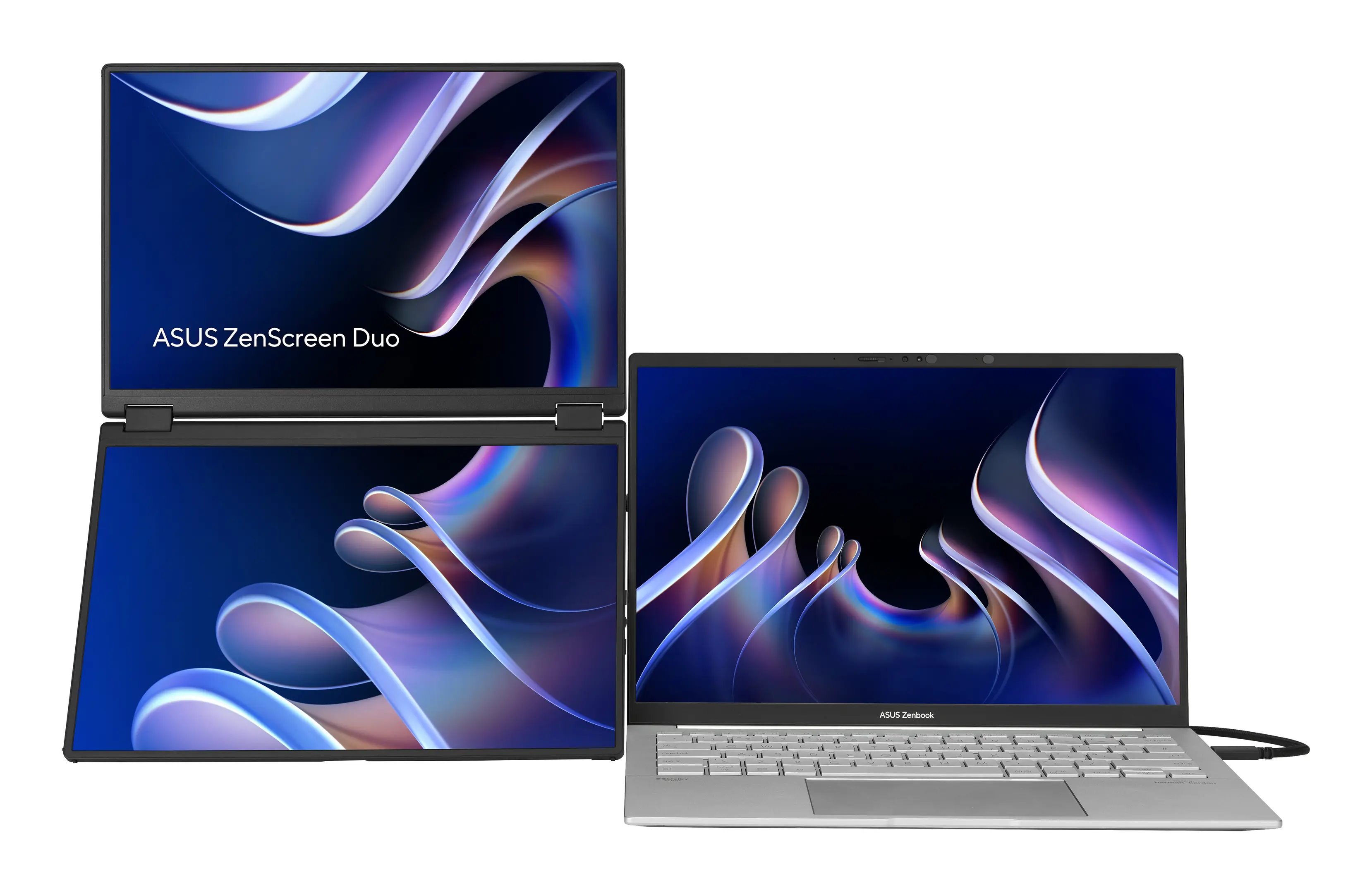 ASUS Monitor ZenScreen Duo MB14FCD, 14", IPS, 1920x1200, 16:10, HDMI, USB-C, 60Hz
