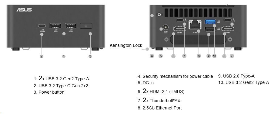 ASUS NUC 15 Pro RNUC15CRHU500002/Core Ultra 5-225H