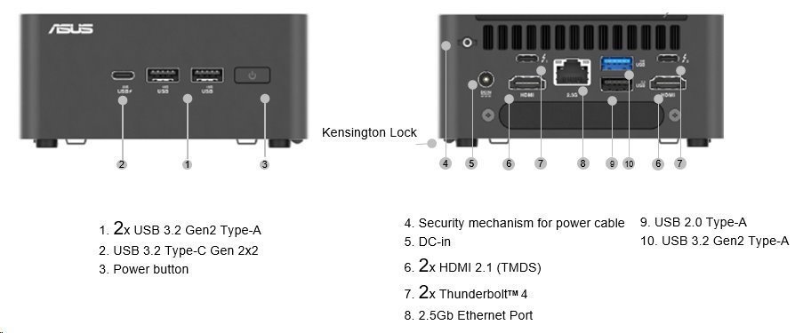 ASUS NUC 15 Pro RNUC15CRHU700002/Core Ultra 7-255H