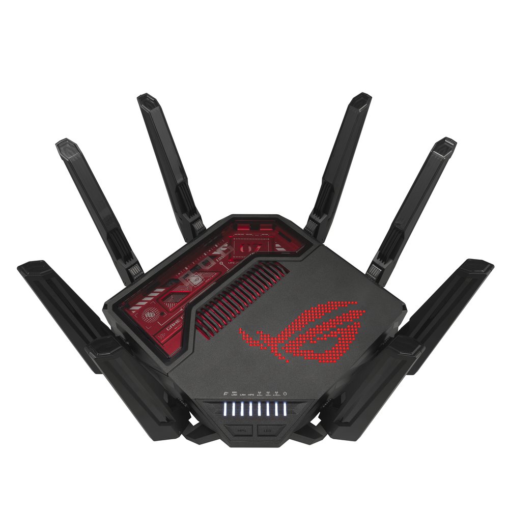ASUS ROG Rapture GT-BE19000 Tri-Band Gaming Wi-Fi 7 Router BE19000, 8 ext., 2×10G, 4×2.5G, USB 3.0