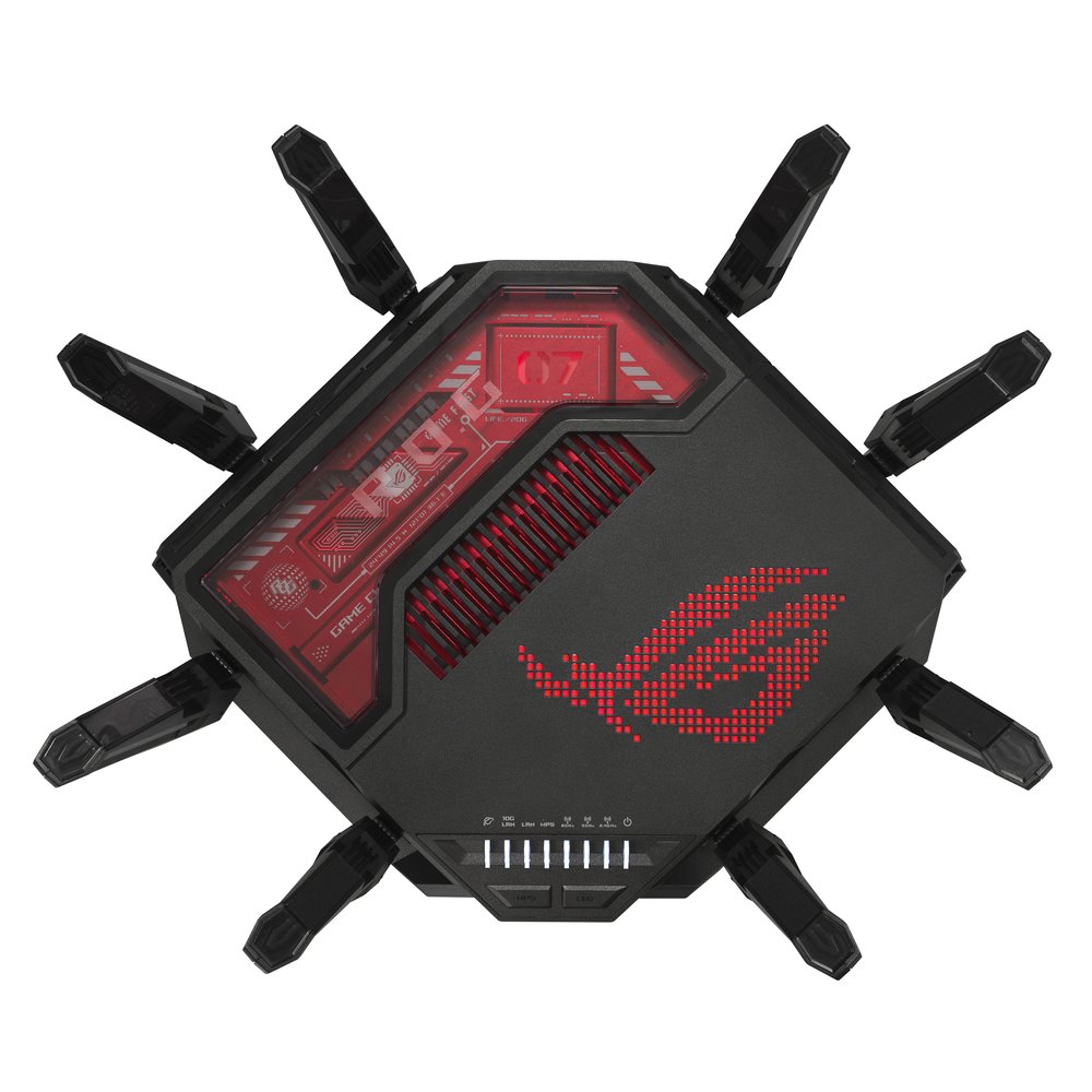 ASUS ROG Rapture GT-BE19000 Tri-Band Gaming Wi-Fi 7 Router BE19000, 8 ext., 2×10G, 4×2.5G, USB 3.0