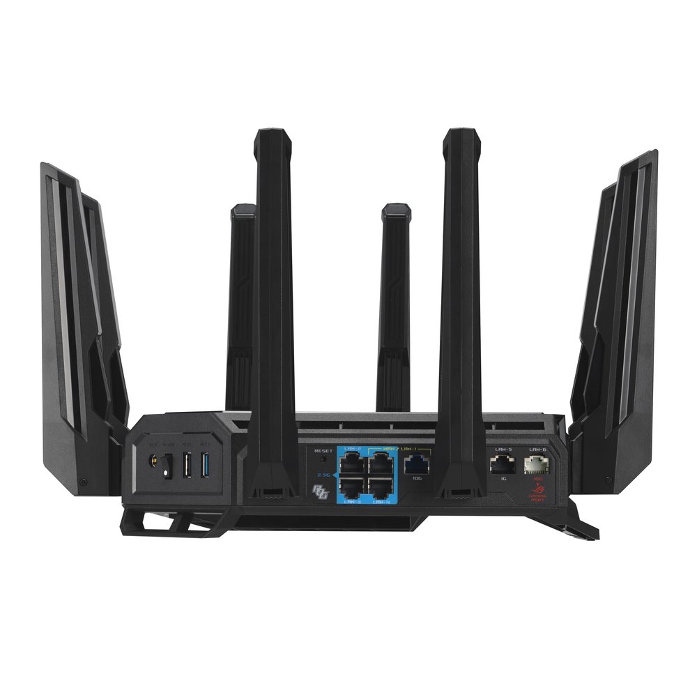 ASUS ROG Rapture GT-BE19000 Tri-Band Gaming Wi-Fi 7 Router BE19000, 8 ext., 2×10G, 4×2.5G, USB 3.0