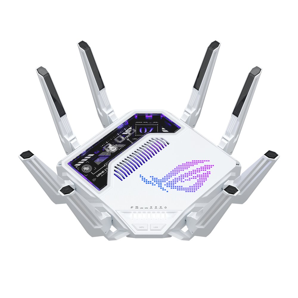 ASUS ROG Rapture GT-BE19000AI Tri-Band AI Gaming Wi-Fi 7 Router BE19000, 8 int., 2×10G, 4×2.5G, USB 3.0