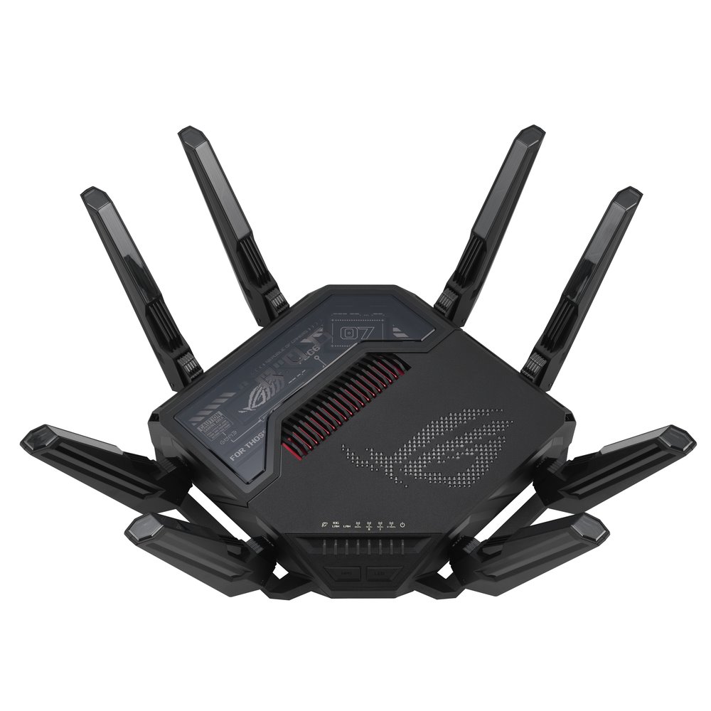 ASUS ROG Rapture GT-BE98 Quad-Band Gaming Wi-Fi 7 Router BE25000, 8 ext., 2×10G, 4×2.5G, USB 3.0