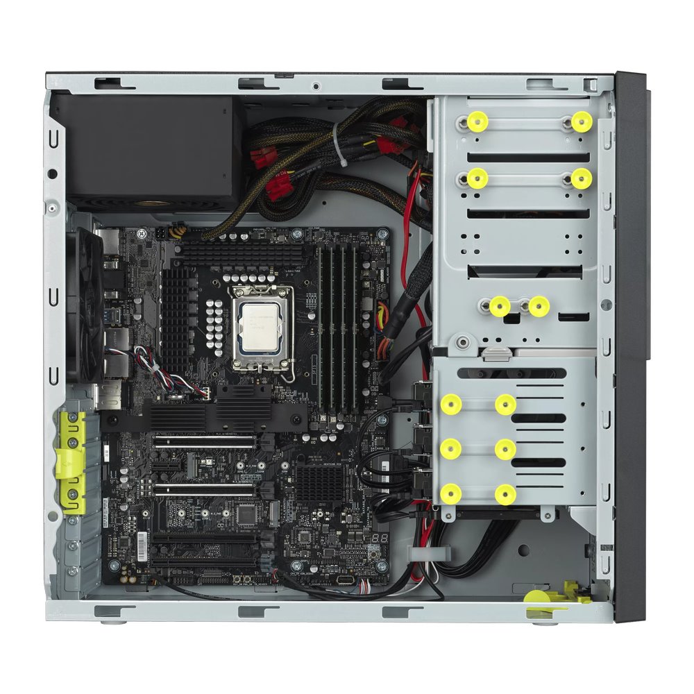 ASUS WS EC E500 G9, LGA1700, 4xDDR5, 3xPCIe, 3x3.5"SATA, 1x2.5"SATA, 3xM.2, 2x2.5Gb LAN, 750W, Tower 3U
