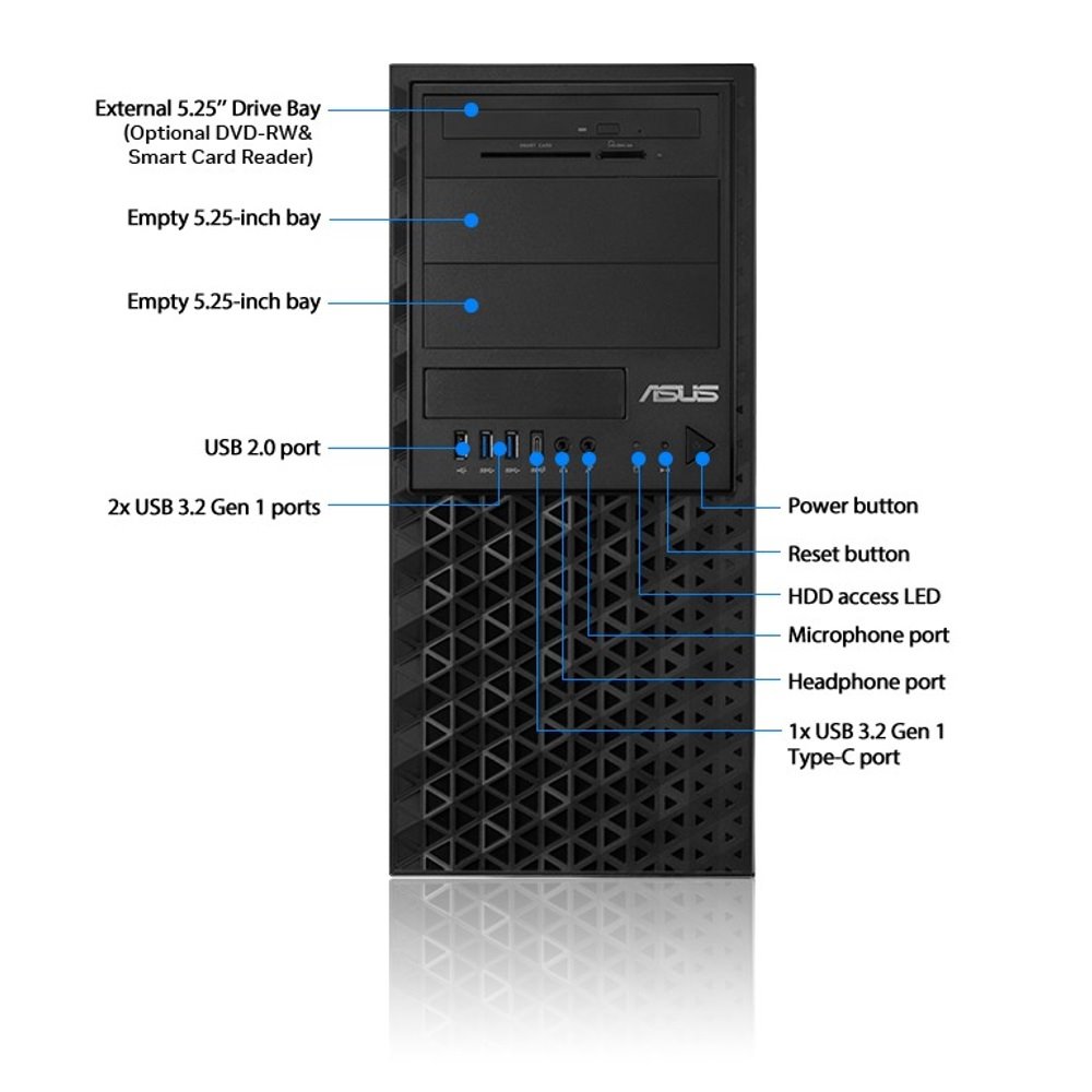 ASUS WS EC E500A, AM5, 4xDDR5, 3xPCIe, 3x3.5"SATA, 1x2.5"SATA, 2xM.2, 2.5Gb LAN, 750W, Tower 3U