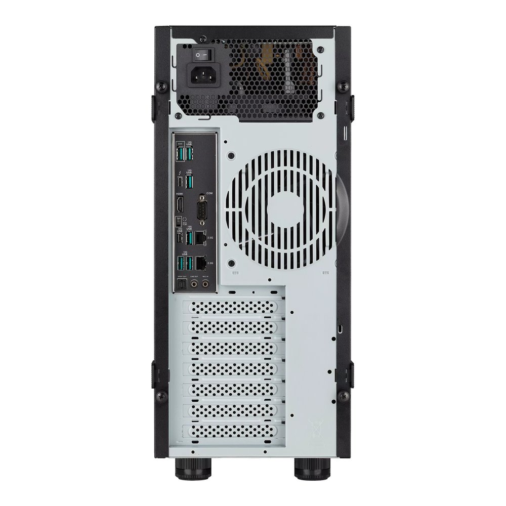 ASUS WS EC Pro E500I W8, LGA1851, 4xDDR5, 3xPCIe, 4x2.5"/3.5"SATA, 3xM.2, 2x2.5Gb LAN, 750W, Tower 3U