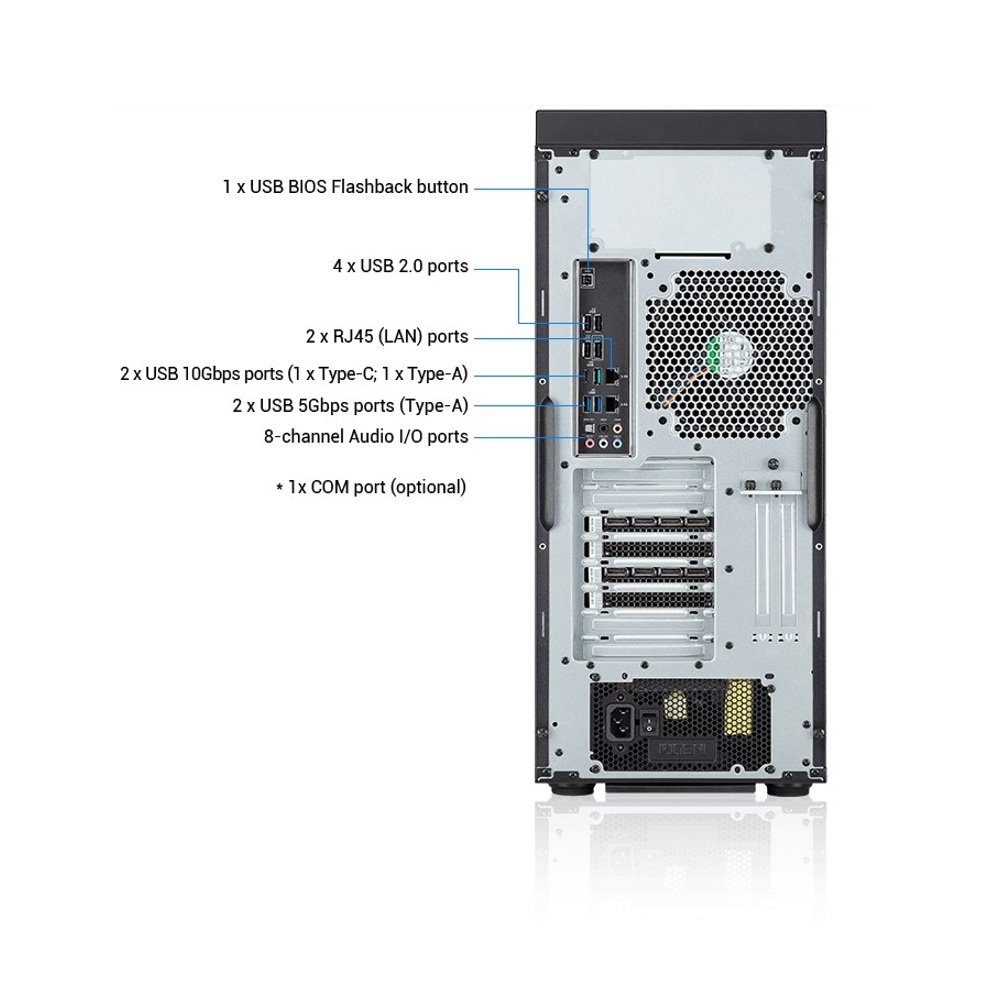 ASUS WS EC Pro ET700I W7, LGA4677, 8xDDR5, 6xPCIe, 2x2.5"/3x3.5", 2xM.2, 2x2.5Gb LAN, 1300W, Tower 3U