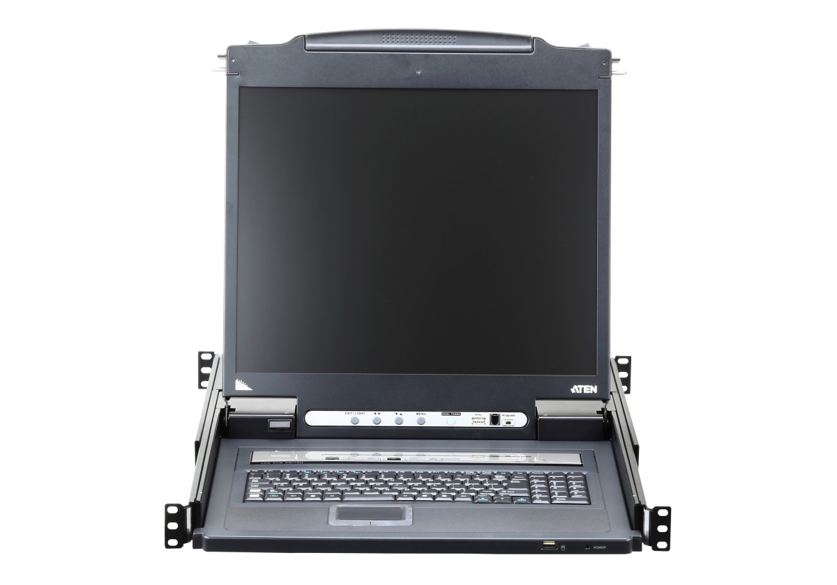 ATEN 8-Port KVM PS/2+USB, OSD, rack, 17" LED LCD, over IP
