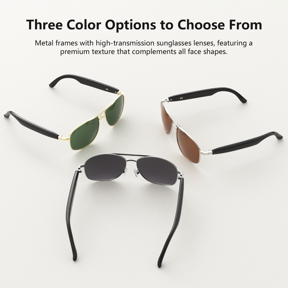 BLACKVIEW brýle D1 Pro,AB5756C 113Kb+1MB 105+105mAh BT 6.0,IP54,Voice assistant control Smart Eyewear 145x44x140mm,Silve