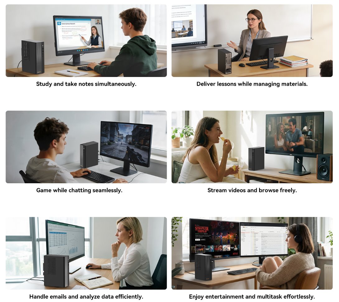 BLACKVIEW Desktop NEX60 i5-210H 4.8HGz 16/512GB,WiFi6,BT5.2,1xUSB-C,RJ45,8xUSB,1xVGA,1xDP1.4,1xHDMI 2.0,2x3.5mm,Win11Pro