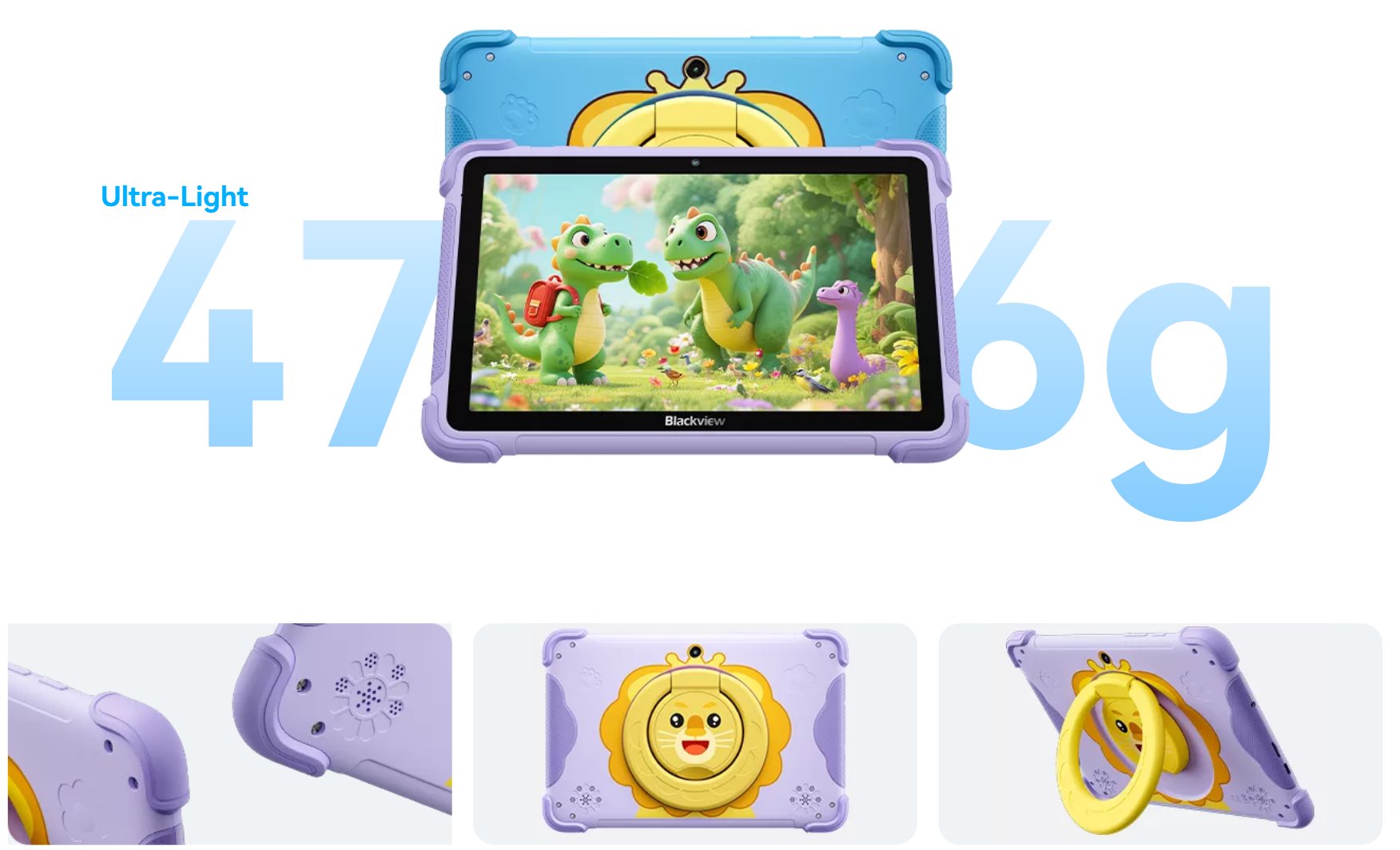 BLACKVIEW LINK 1 Kids PURPLE 8.68"IPS 1340x800,4/64GB,Quad-core 2.0GHz,5+8MP,5000mAh,WiFi6,BT 5.0,Android 16