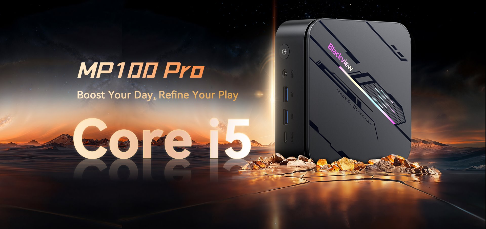 BLACKVIEW miniPC MP100 Pro i5-12450H 4.4GHz 16/512GB,WiFi 6,BT 5.2,RJ45,1xUSB-C,6xUSB 3.1,1xPD,1xHDMI,1xDP,jack,Win11Pro